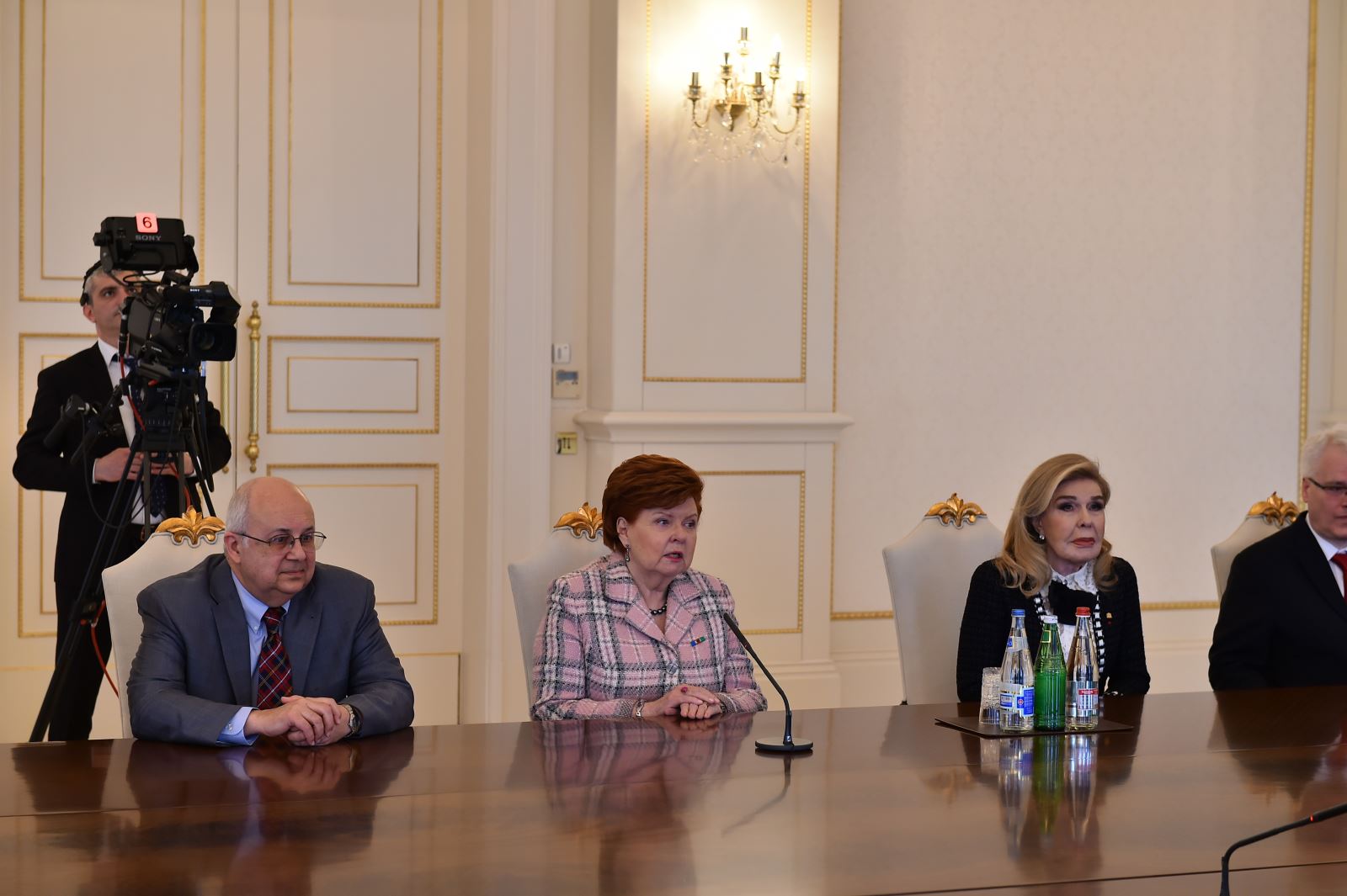 Left to right: Ismail Seragldin, Vaira Vike-Freiberga, President of Latvia 1999-2007, Marianna V. Vardinoyannis President of the Vardinoyannis Foundation